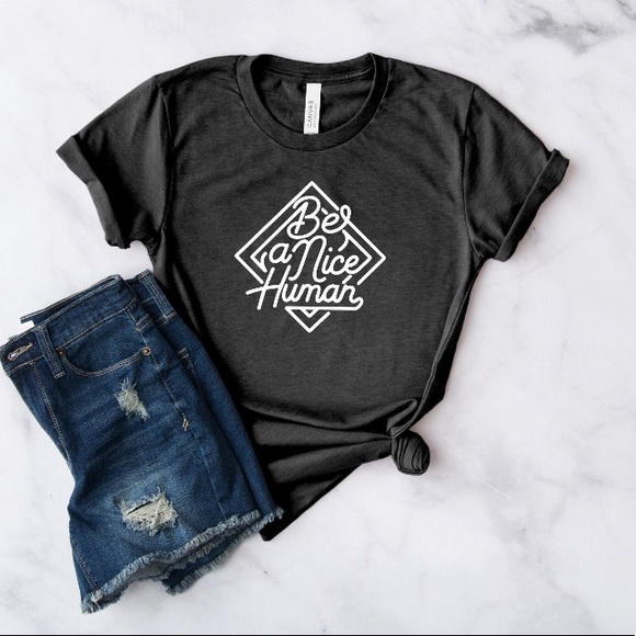 Be a Nice Human T-shirt • Made to order! 🧶 - Picture 3 of 8